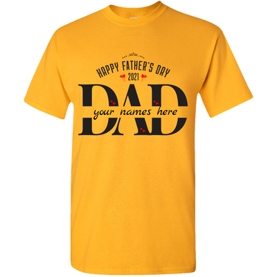 Adult Unisex Tee Standard T- Father & Kids Name