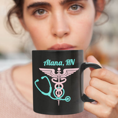 Nurse Badge Coffee Mug 11oz - Black
