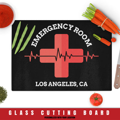 Emergency Room Rectangle Glass Cutting Board