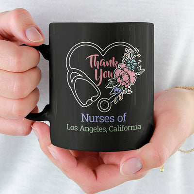 Nurse Heart Coffee Mug 11oz - Black
