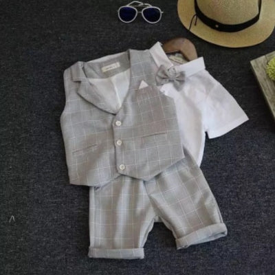 Wedding Suits for Boys Formal Wear Jacket Summer Cotton Boy Suits Boy Costume Kids Blazer Baby Boy Outfits Clothes