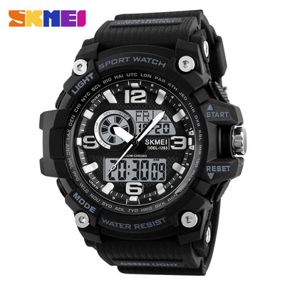 SKMEI New S Shock Men Sports Watches Big Dial Quartz Digital Watch For Men Luxury Brand LED Military Waterproof Men Wristwatches