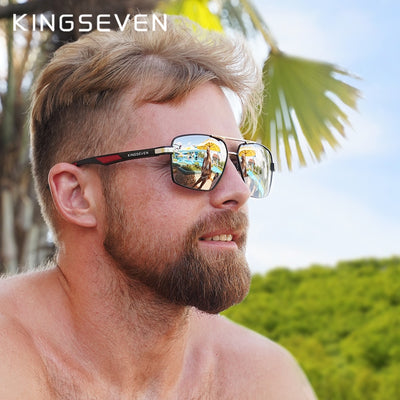 KINGSEVEN Brand 2020 DESIGN Men‘ Glasses Polarized Sunglasses Coating Mirror Glasses Oculos Male Eyewear Accessories For Men