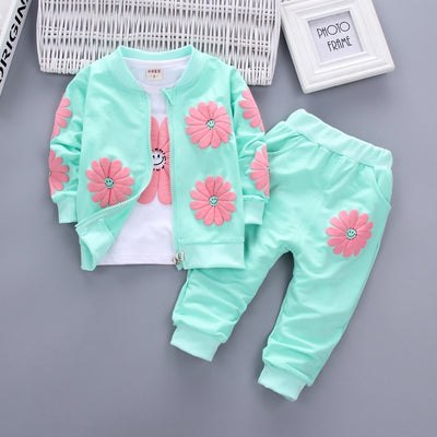 Baby Girls Clothing Set 2019 Winter Fashion Children Clothes Kids Toddler Sport Suit Cotton Tracksuit Clothes For 1 2 3 4 Years