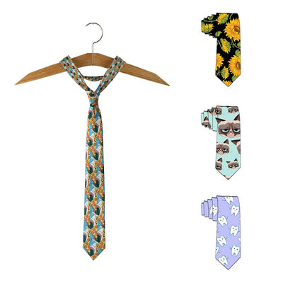 3D Printing Funny Pattern Men&#39;s Tie Business Wedding Party Polyester Slim Tie Suit Shirt Accessories 8cm Wide Neckties For Men
