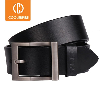 Coolerfire men&#39;s genuine leather belt designer belts men luxury strap male belts for men fashion  pin buckle for jeans HQ0231