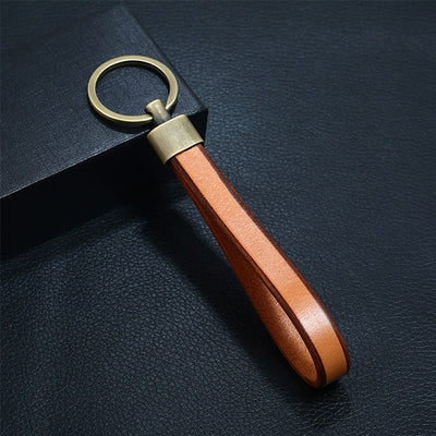 Vintage Handmade Leather Keychain Holder Keys Ring Alloy Key Chain Keyring Women Men Jewelry Best Friend Gift Bag Accessories