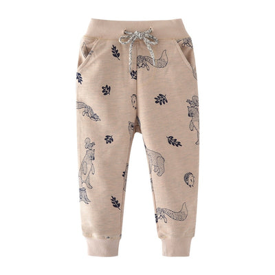 New designed baby girls cartoon sweatpants animals printed kids hot selling autumn clothing top quality Kids Boys Trousers  2-7T