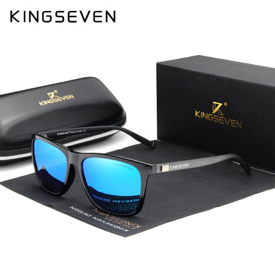 KINGSEVEN Brand Aluminum Frame Sunglasses Men Polarized Mirror Sun glasses Women&#39;s Glasses Accessories
