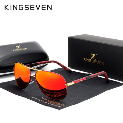 KINGSEVEN 2022 Aluminum Magnesium Men&#39;s Sunglasses Polarized Men Coating Mirror Glasses Male Eyewear Accessories For Men Oculos