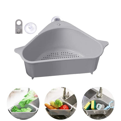Triangular Sink Strainer Basket Kitchen Sink Filter Drain Vegetable Fruit Drain Bathroom Soap Box Organizer Kitchen Accessories