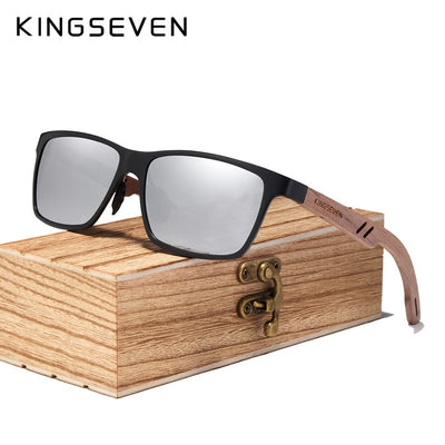 KINGSEVEN Wood Men Sunglasses Polarized Wooden Sun Glasses for Women Mirror Lens Handmade Fashion UV400 Eyewear Accessories