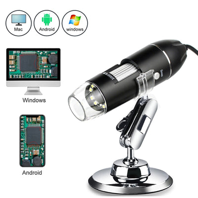 1600X Digital Microscope Camera 3in1 Type-C USB Portable Electronic Microscope Camera LED Magnifier For Soldering Phone Repair