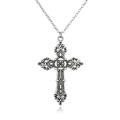 Vintage Cross Necklace Goth Jewelry Accessories Gothic Grunge Chain Y2k Fashion Women Cheap Items with Free Shipping New In Men