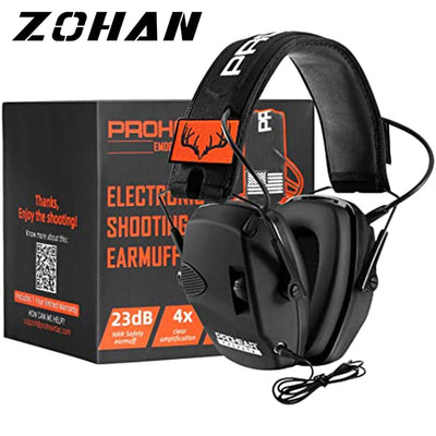 ZOHAN Ear Protection Electronic Hearing Protection Sparta Active Protector for Shooting Earmuffs NRR 23dB Noise Reduction