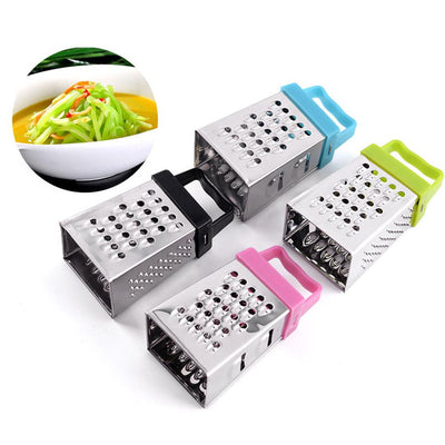 Stainless Steel Mini Four-Sided Grater Planer Multifunctional Peel Cutter Fruit Ginger Garlic Grater Cooking Kitchen Accessories