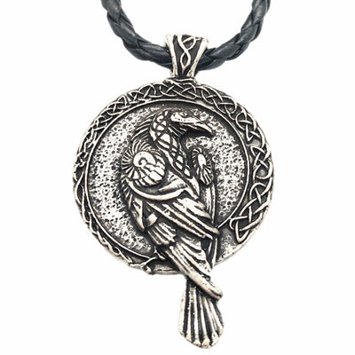 Odin Raven Talisman Amulet Viking Necklace Wicca Bird Goth Jewlery Runes Neckless Wiccan Pagan Men Women Accessories