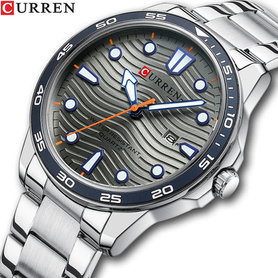 2022 New CURREN Luxury Brand Men Sport Watches Men Quartz Watch Stainless Steel Men Fashion Casual Wrist Watch Relogio Masculino