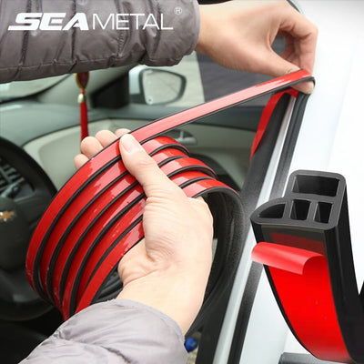 Car Door Rubber Seal Strips Auto Double Layer Sealing Stickers For Door Trunk Sound Insulation Weatherstrip Interior Accessories