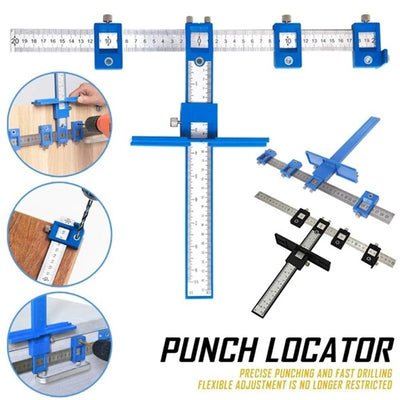 Punch Locator Drill Guide Installation Ruler Upgrade Wood Woodworking Accessories Hole Cabinet Hardware Jig Drawer Pull