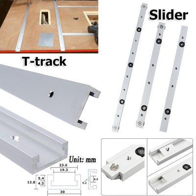 Aluminium Alloy Slot Miter Track / Miter Slider for Router Table Saw Miter Carpenter DIY Woodworking Tool