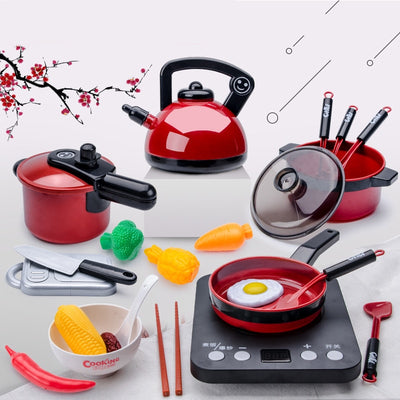 Kitchen Toys Set For Girls Toys Cooking Baby Cutting Fruit Cooking Kitchen Utensils Children&#39;s Simulation Education Pretend Play