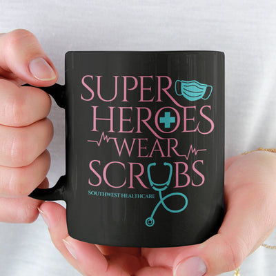 Superheroes Coffee Mug 11oz - Black