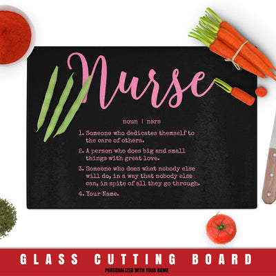 Nurse Definition Rectangle Glass Cutting Board