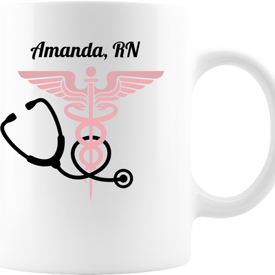 Nurse Badge White Coffee Mug 11oz